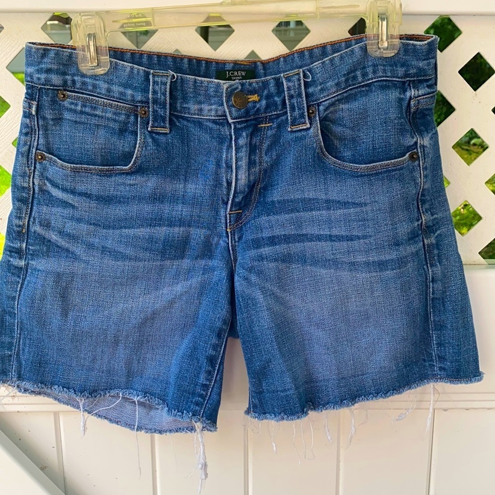 J crew denim shorts size:4